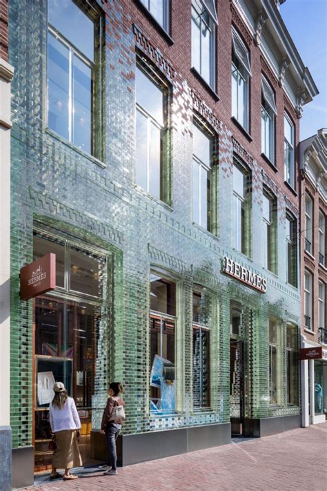 glass brick hermes|MVRDV's transparent brick store in amsterdam re.